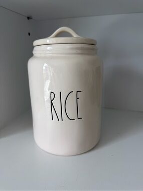 Rae Dunn Farmhouse Magenta “Rice” Canister